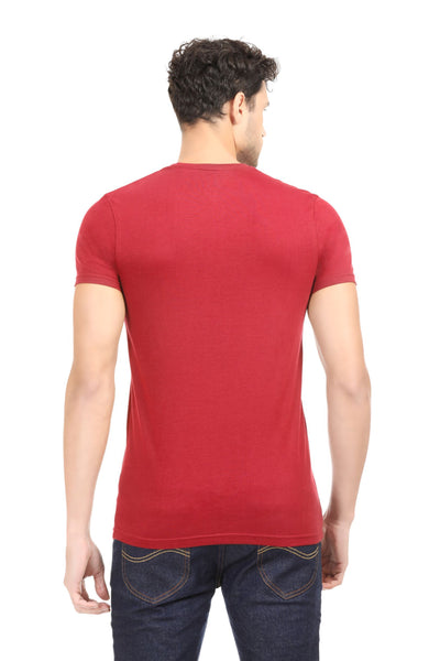 100% Organic Cotton Round Neck T-shirt (Meticulous Maroon)