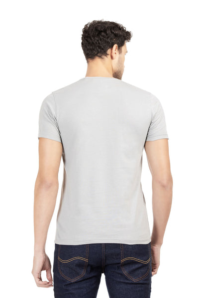 100% Organic Cotton Round Neck T-shirt (Ethereal Grey)