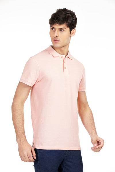 100% Organic Cotton Polo Neck T-shirt (Alpas Pink)