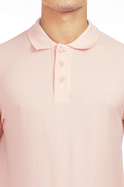 100% Organic Cotton Polo Neck T-shirt (Alpas Pink)
