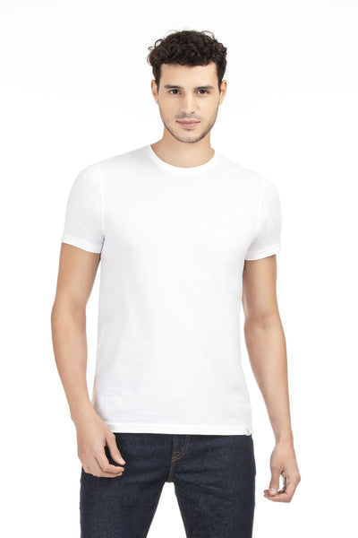 100% Organic Cotton Round Neck T-shirt (Lagom White)