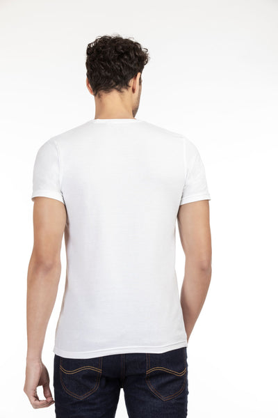 100% Organic Cotton Round Neck T-shirt (Lagom White)