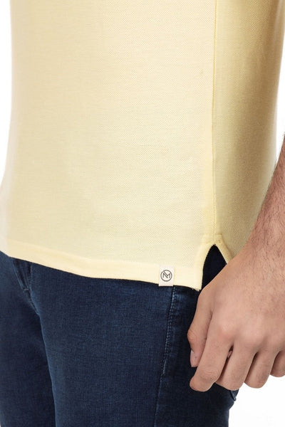 100% Organic Cotton Polo Neck T-shirt (Marvellous Yellow)