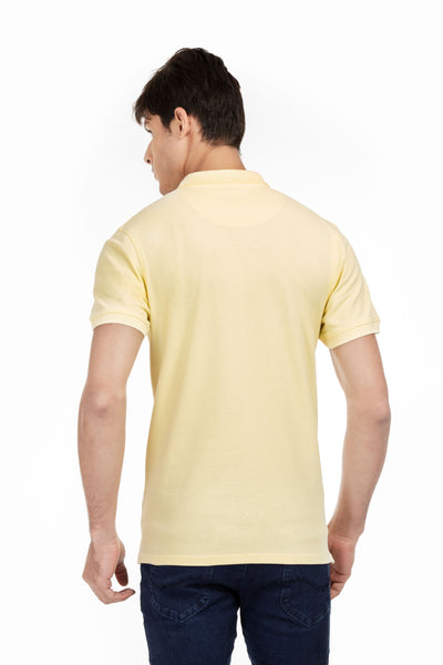 100% Organic Cotton Polo Neck T-shirt (Marvellous Yellow)