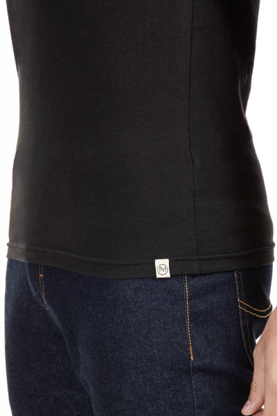 100% Organic Cotton Round Neck T-shirt (Bare Black)