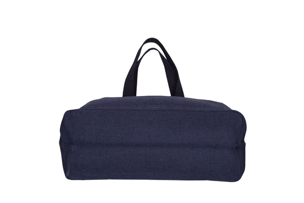Reusable Juton Large Zipper Tote Bag -Blue