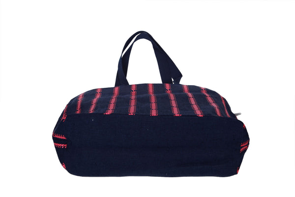 Reusable Juton Large Zipper Tote Bag -Black