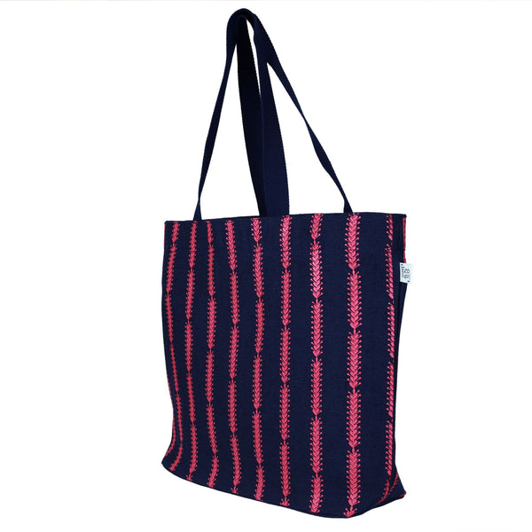 Reusable Juton Large Zipper Tote Bag -Black