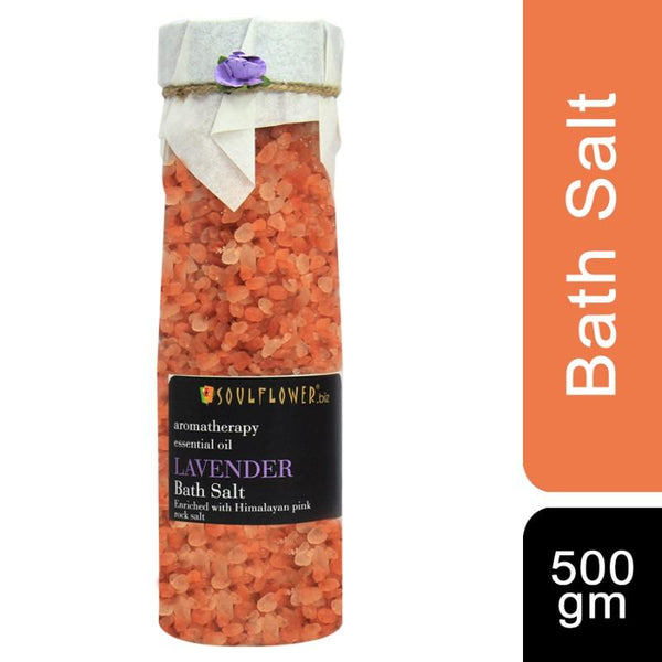 Soulflower Lavender Himalayan Pink Rock Bath Salt, 500g
