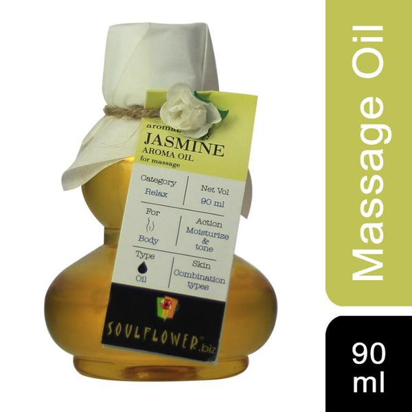 Soulflower Jasmine Aroma Massage Oil, 90ml