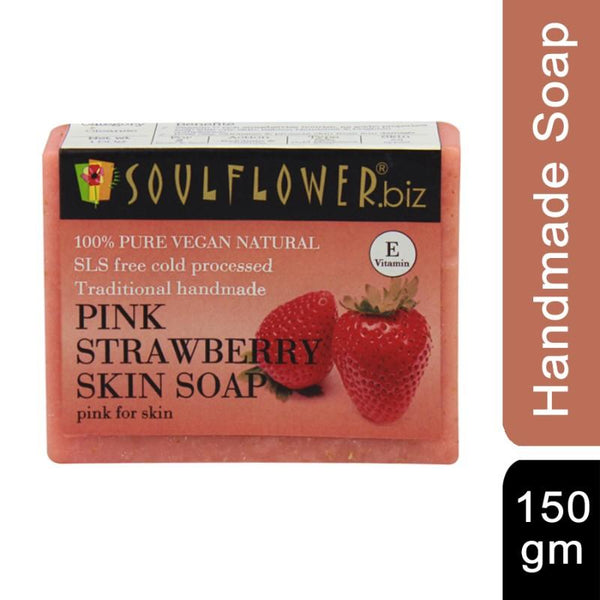 Soulflower Handmade Soap, Strawberry, 150g