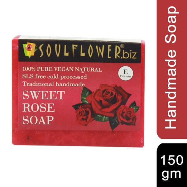 Soulflower Handmade Soap, Rose, 150g