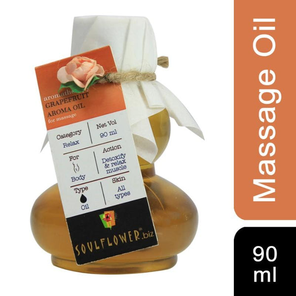 Soulflower Grapefruit Anti Cellulite Aroma Massage Oil, 90ml