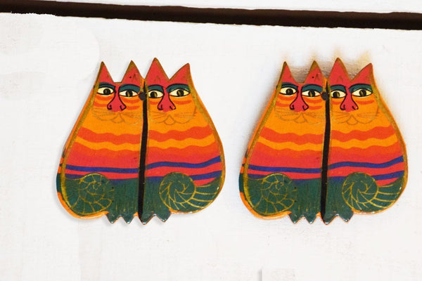 Chatori Billi Earrings Hand Painted by Women Artisans