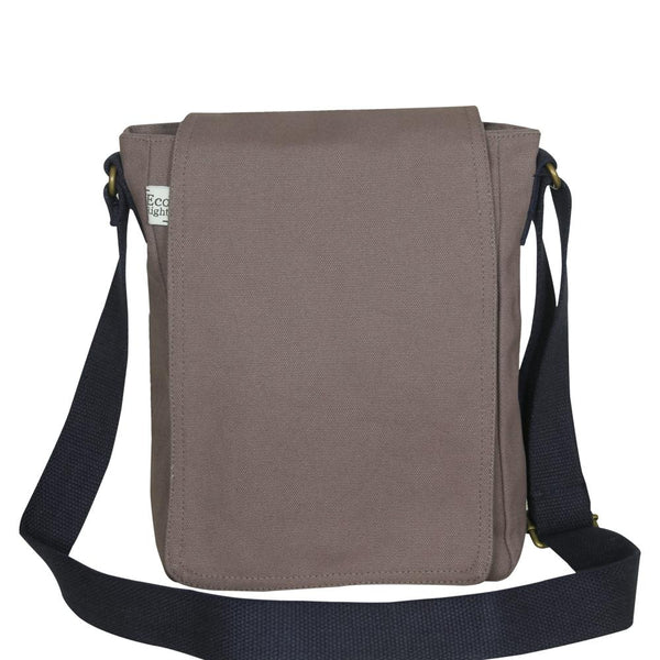 Reusable Eco-friendly Canvas Cross Body Bag - Grey
