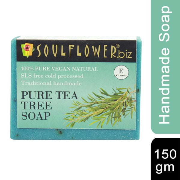 Soulflower Handmade Soap, Tea Tree, 150g
