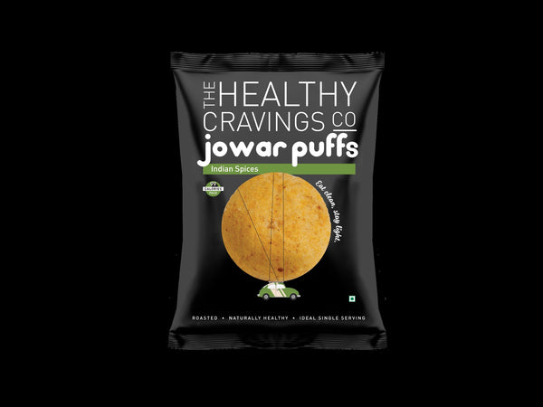 Roasted Jowar Puffs - Indian Spices (Pack of 6)