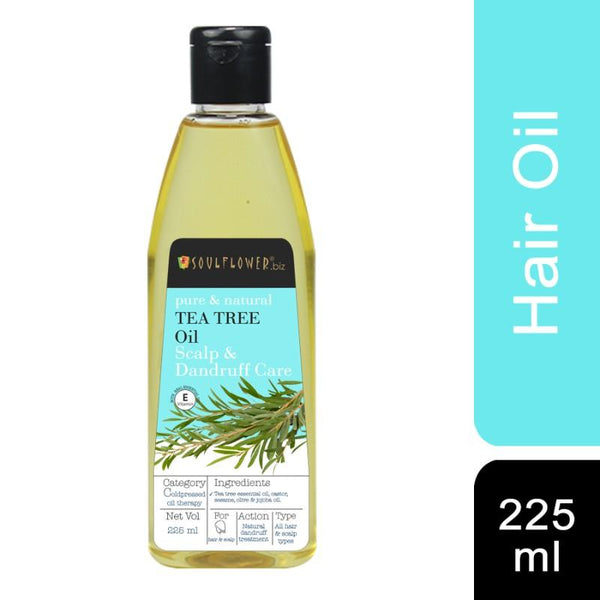 Soulflower Tea Tree Scalp and Anti Dandruff Oil, 225ml