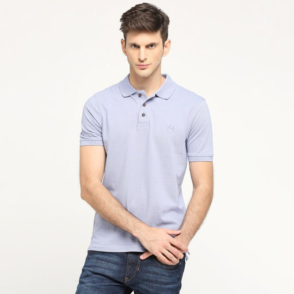 100% Organic Cotton Polo Neck T-Shirts - Monday Basics Value Pack of 3 in Maroon, Purple and Black