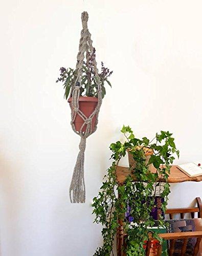 Spiral Jute Macrame Plant Holder Handmade By Women Artisans