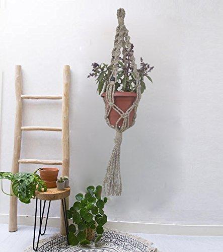 Spiral Jute Macrame Plant Holder Handmade By Women Artisans