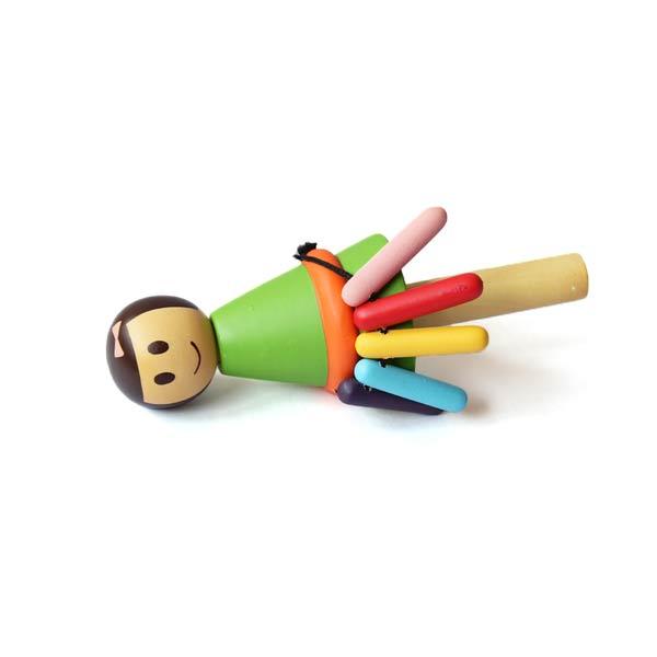 Wooden Baby Girl Rattle - 100% Safe, Natural & Eco-friendly