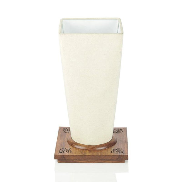 Conical Table Lamp in Sheesham Wood Created by Traditional Artisans