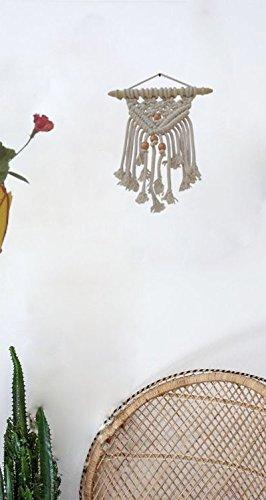 Mini Macrame Wall Hanging Decorated With Beads Handmade by Women Artisans