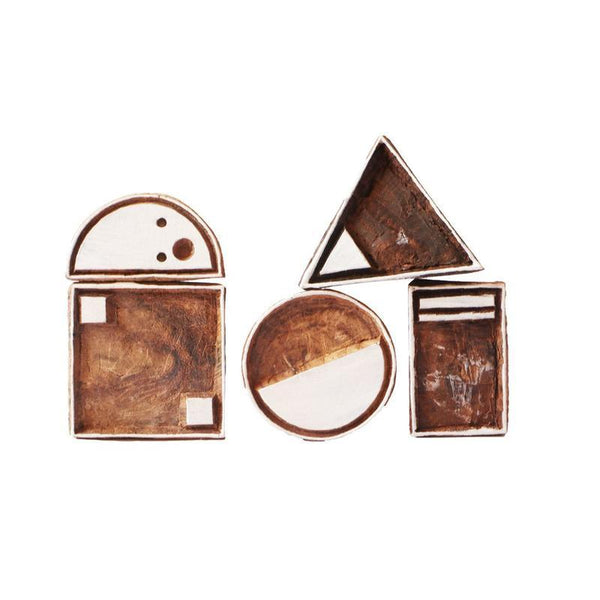 Wooden Shape Shifter Stamp Set (Set of 5 blocks) - 100% Safe, Natural & Eco-friendly