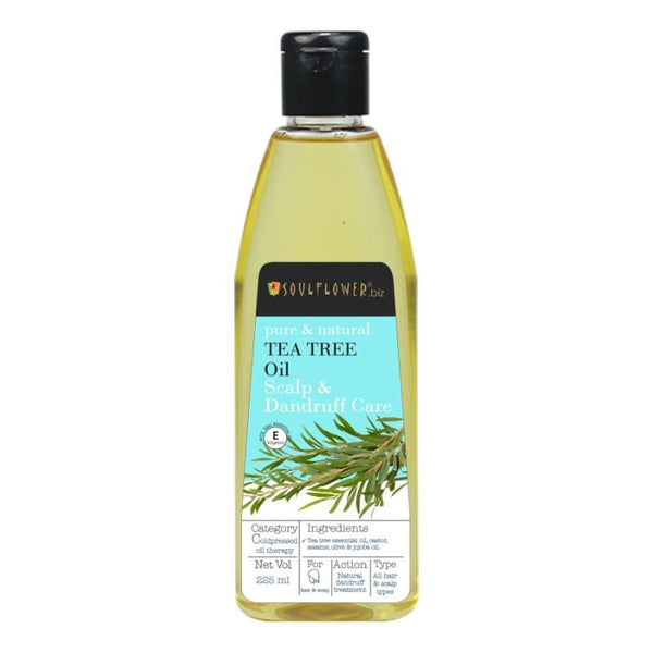 Soulflower Tea Tree Scalp and Anti Dandruff Oil, 225ml