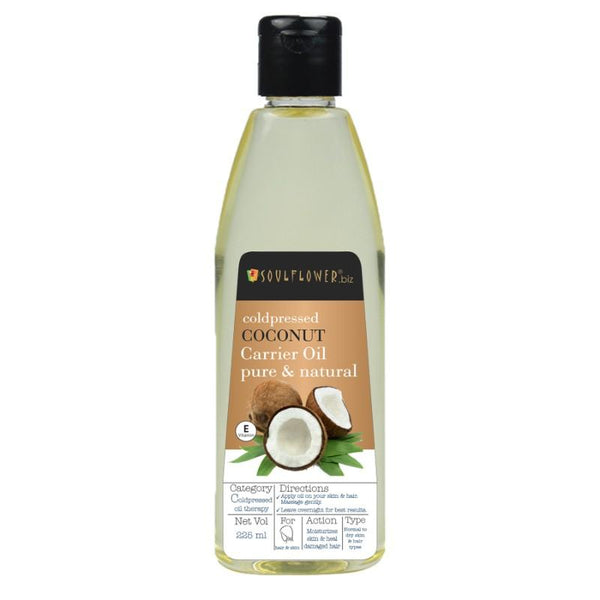 Soulflower Coconut Oil for Hair and Skin, 225ml