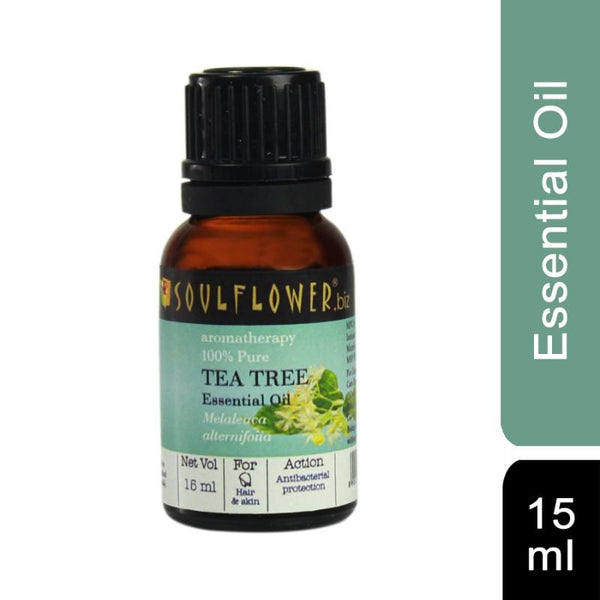 Soulflower Essential Oil Tea Tree Nett Vol, 15ml