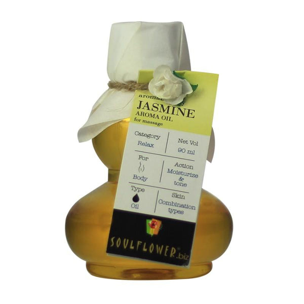 Soulflower Jasmine Aroma Massage Oil, 90ml