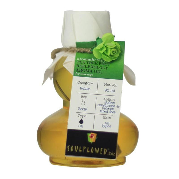 Soulflower Tea Tree Foot Reflexology Aroma Massage Oil, 90ml