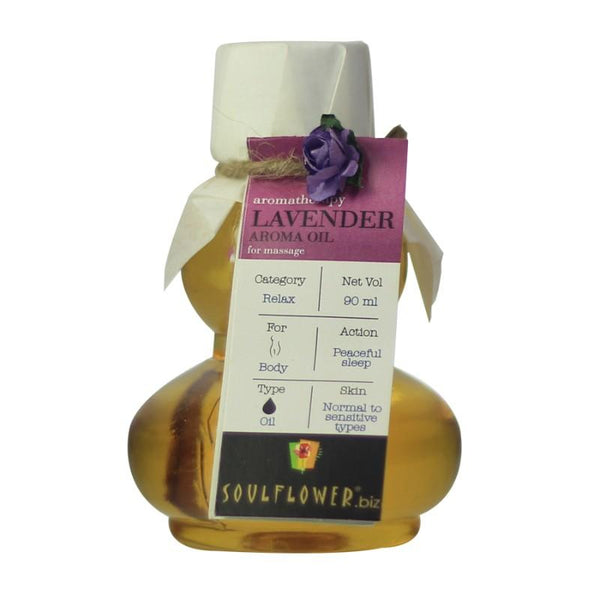 Soulflower Lavender Aroma Massage Oil, 90ml