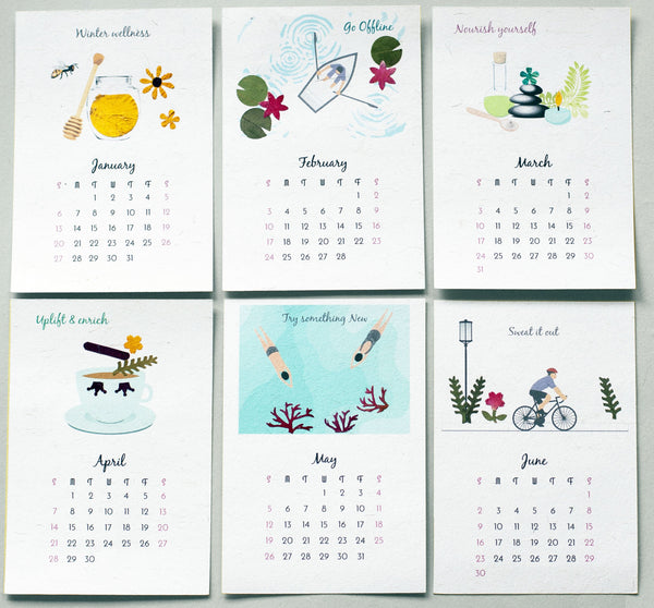 Floral Table Calendar Handmade By Women Artisans