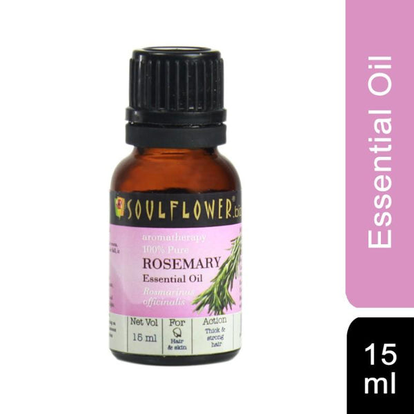 Soulflower Rosemary Oil for Hair and Skin, 15ml