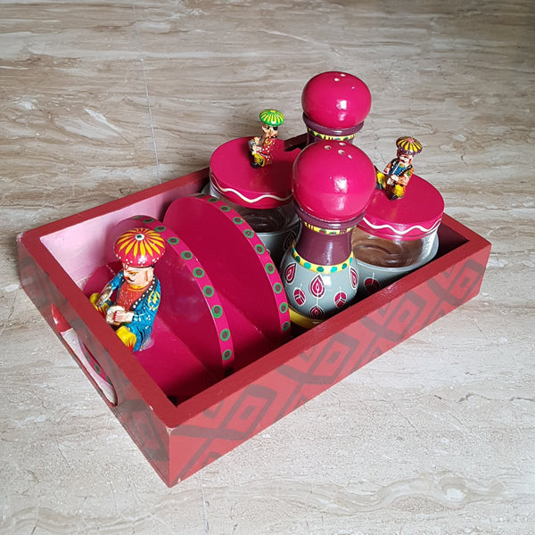 Dining Essentials in Handcarved Banarasi Woodwork