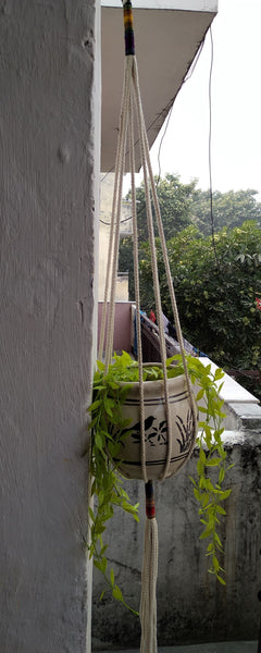 Cotton Strings - Macrame Plant Holder Handmade by Women Artisans