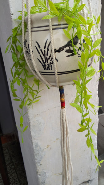 Cotton Strings - Macrame Plant Holder Handmade by Women Artisans