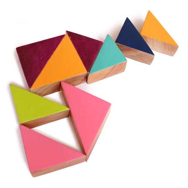 Wooden Chalk-O-Block Toys Set - 100% Safe, Natural & Eco-friendly