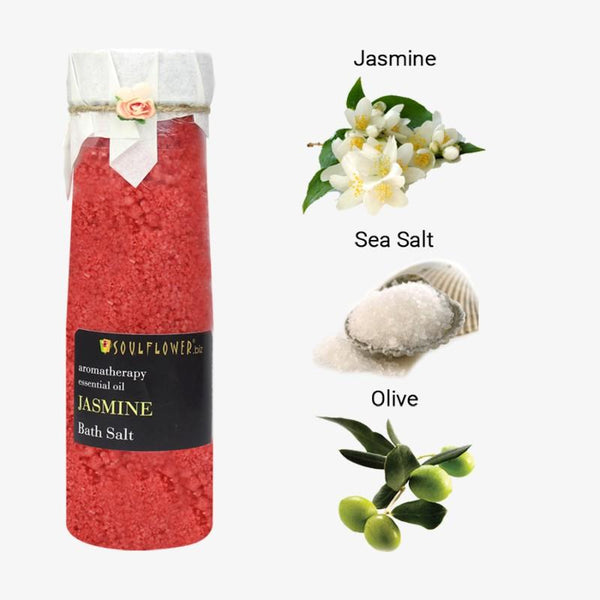 Soulflower Jasmine Bath Salt, 500g