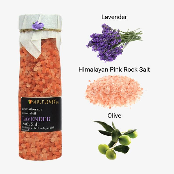Soulflower Lavender Himalayan Pink Rock Bath Salt, 500g