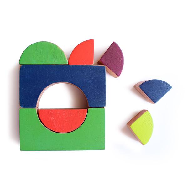 Wooden Chalk-O-Block Toys Set - 100% Safe, Natural & Eco-friendly