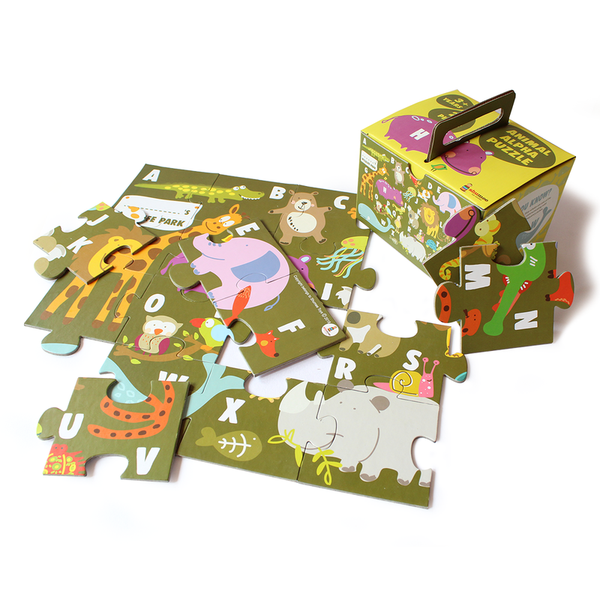 Animal Alpha Puzzle - 100% Safe, Natural & Eco-Friendly
