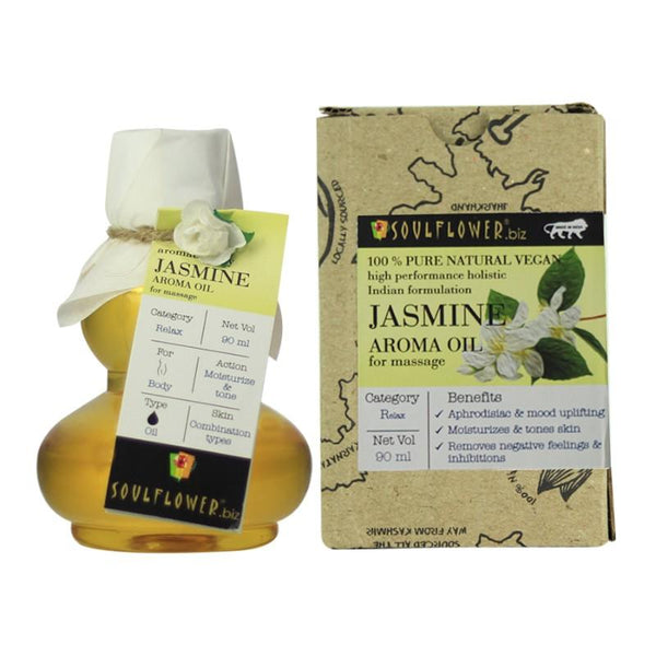 Soulflower Jasmine Aroma Massage Oil, 90ml