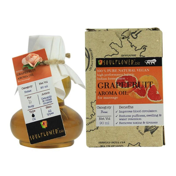 Soulflower Grapefruit Anti Cellulite Aroma Massage Oil, 90ml