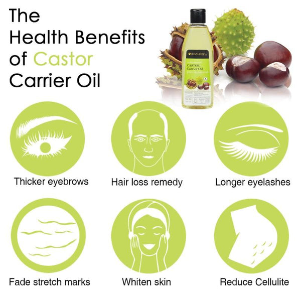 Soulflower Castor Oil for Hair, Skin and Beard Growth, 225ml