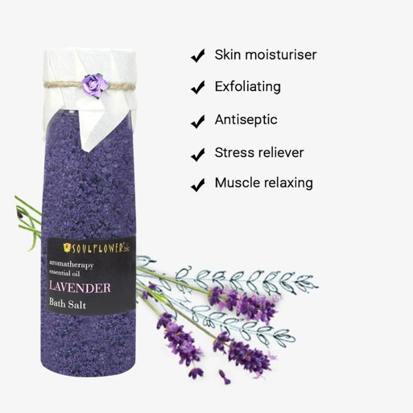 Soulflower Lavender Bath Salt, 500g