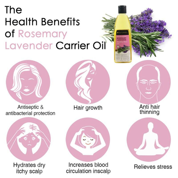 Soulflower Pure and Natural Rosemary Lavender Healthy Hair Oil, 225ml